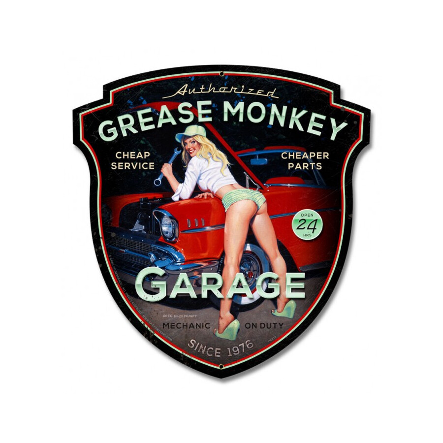 Blechschild Grease Monkey