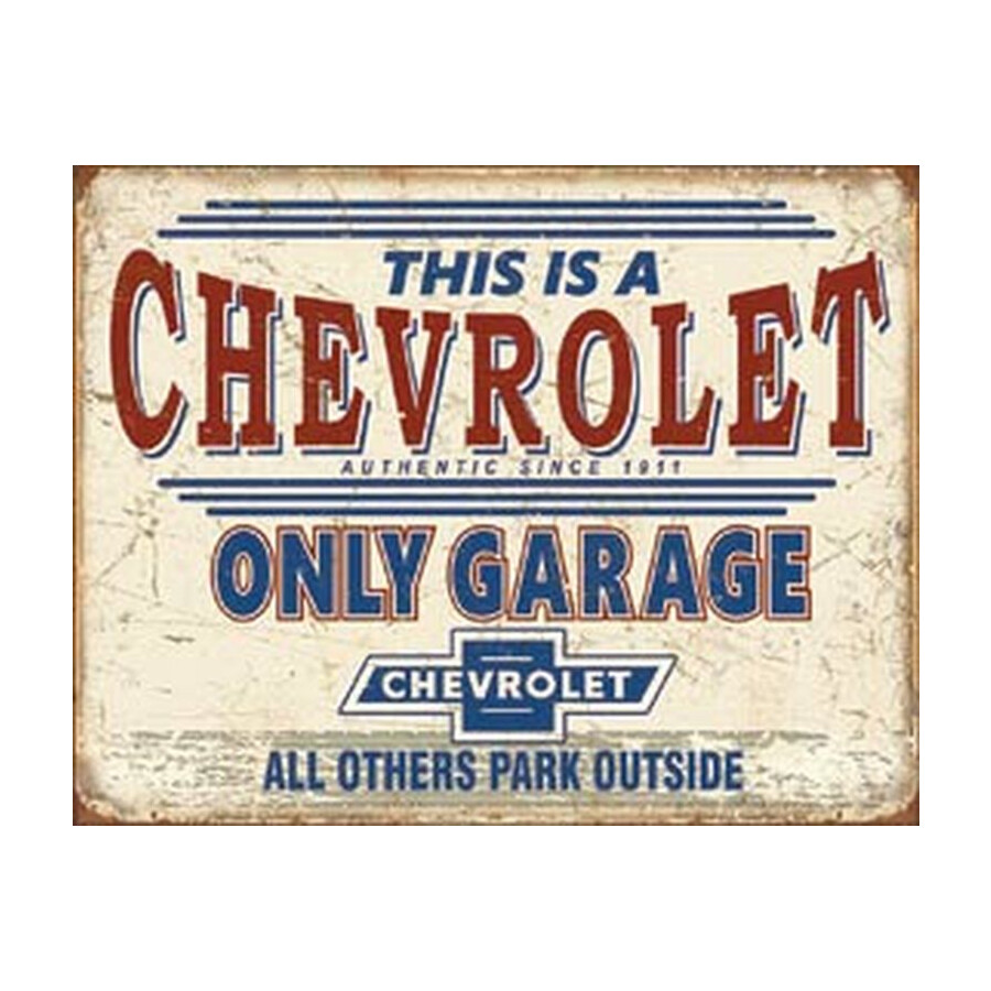 Blechschild Chevy Only Garage
