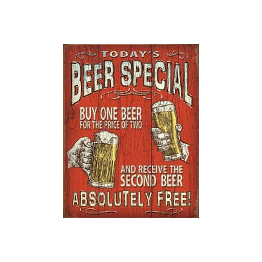 Blechschild Todays Bier Special
