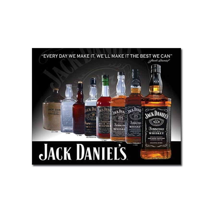 Blechschild Jack Daniel`s Bottles
