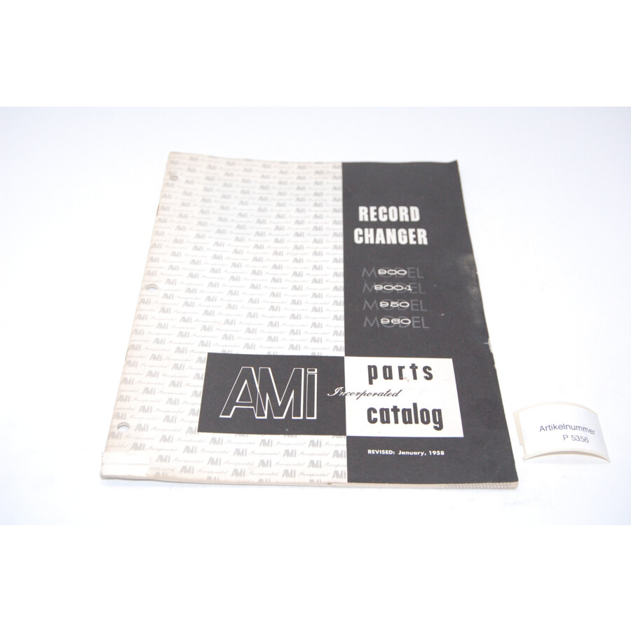 Ami 900 Series Parts Catalouge Manual