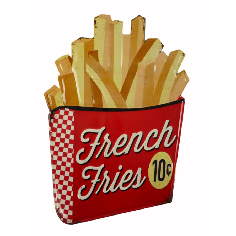 Blechschild French Fries