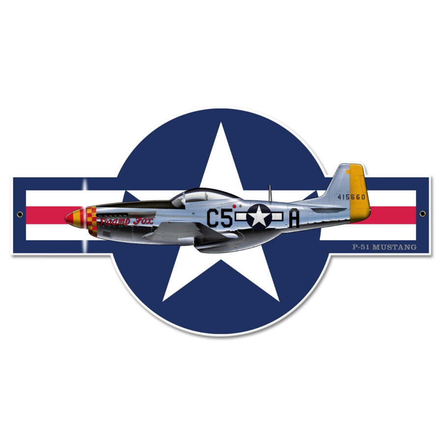Blechschild P-51 Mustang