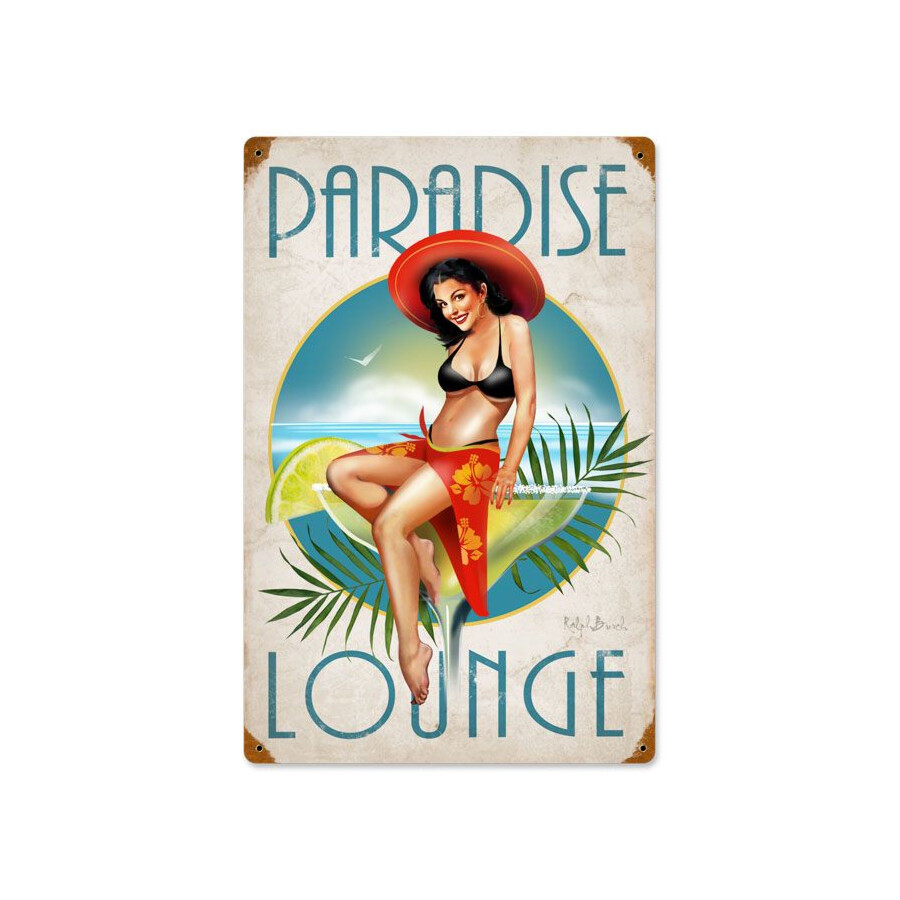 Blechschild Paradise Lounge S