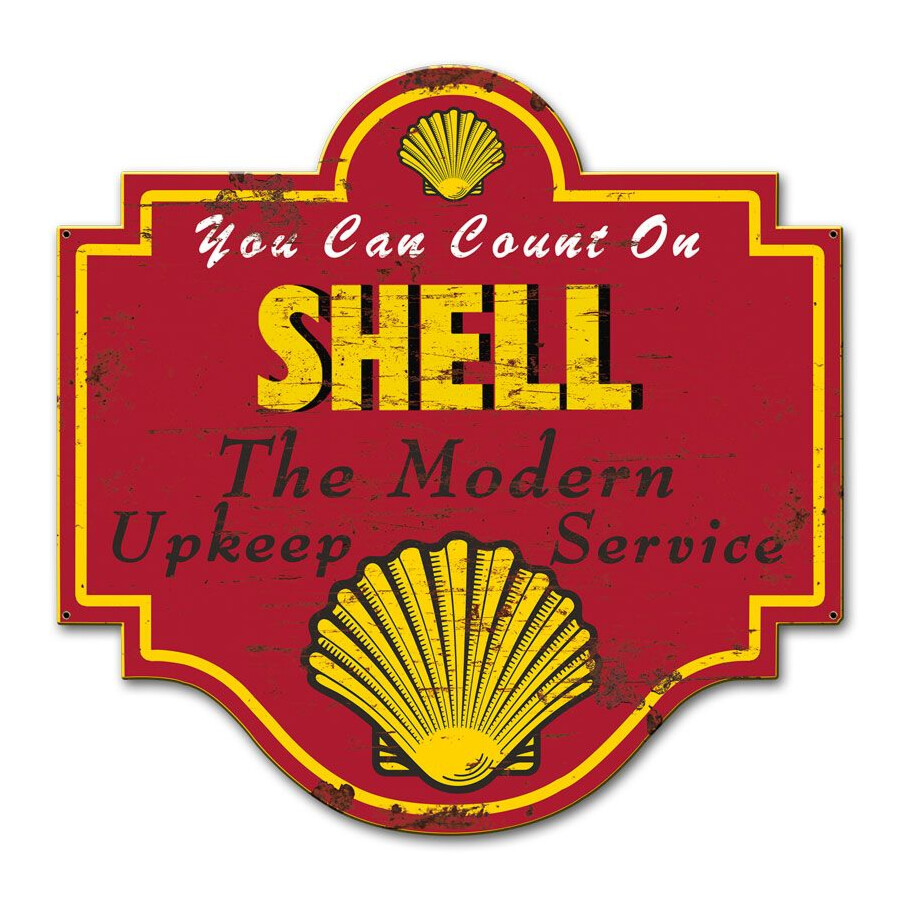 Blechschild Shell Modern Upkeep Service