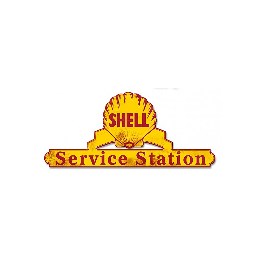 Blechschild Shell Service Station