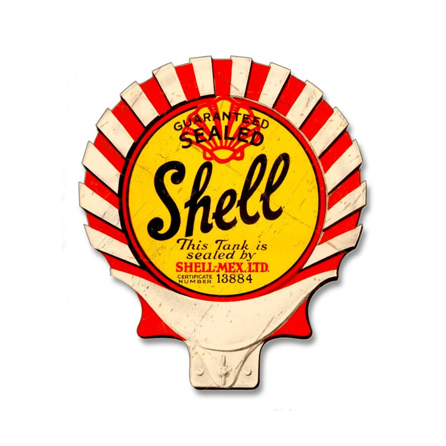 Blechschild Shell Seal Grunge