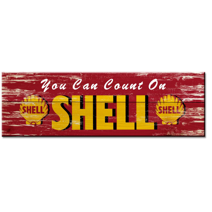 Blechschild You Can Count On Shell Grunge