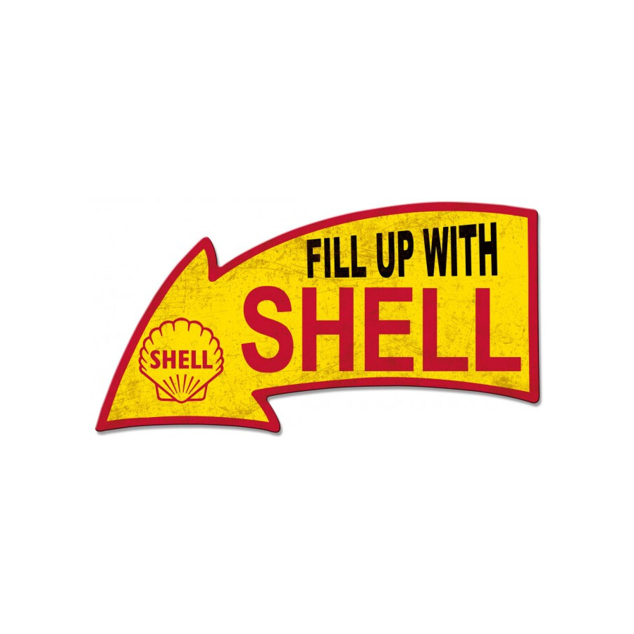Blechschild Shell Fill Up Arrow