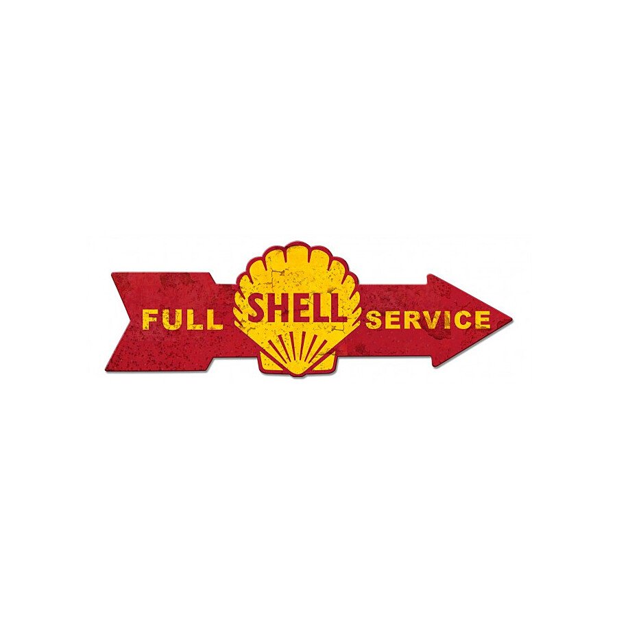 Blechschild Shell Service Arrow