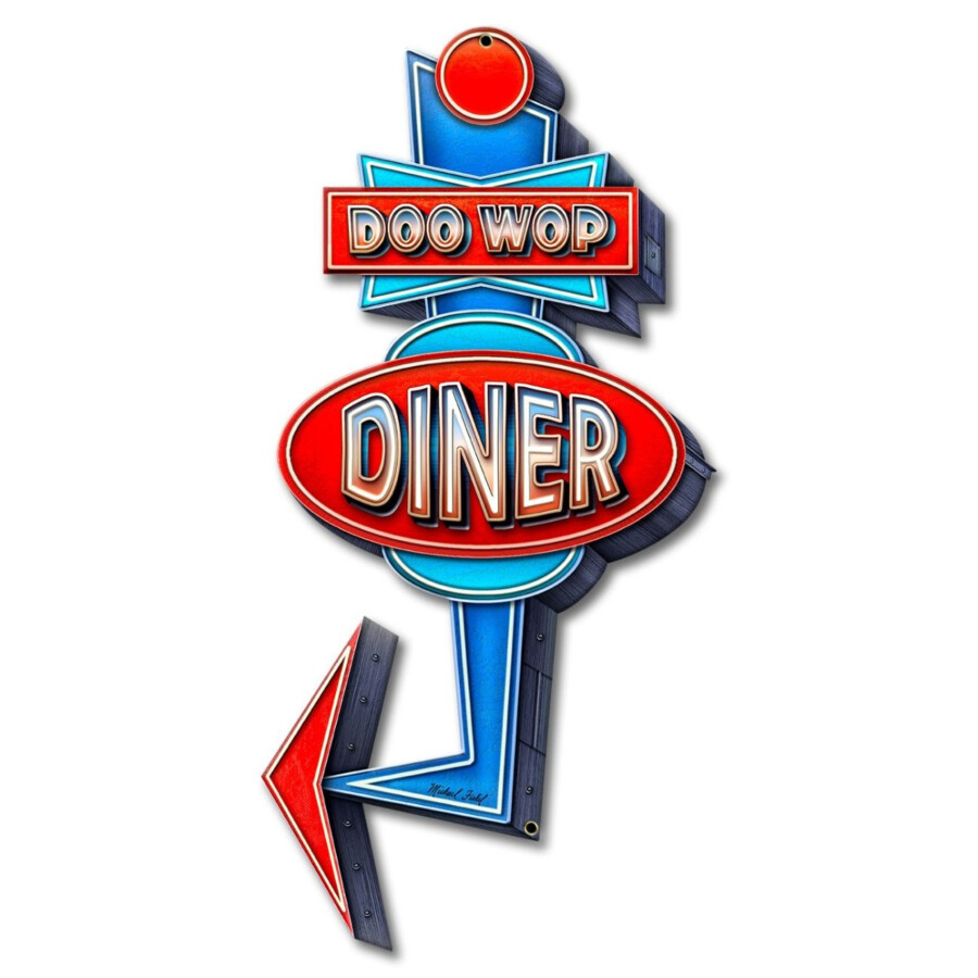 Blechschild Doo Wop Diner