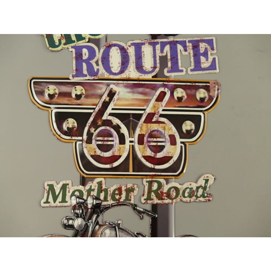 Blechschild Biker Route 66