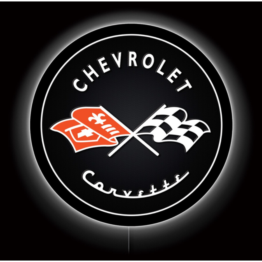 LED Acrylboard Chevrolet Corvette Black