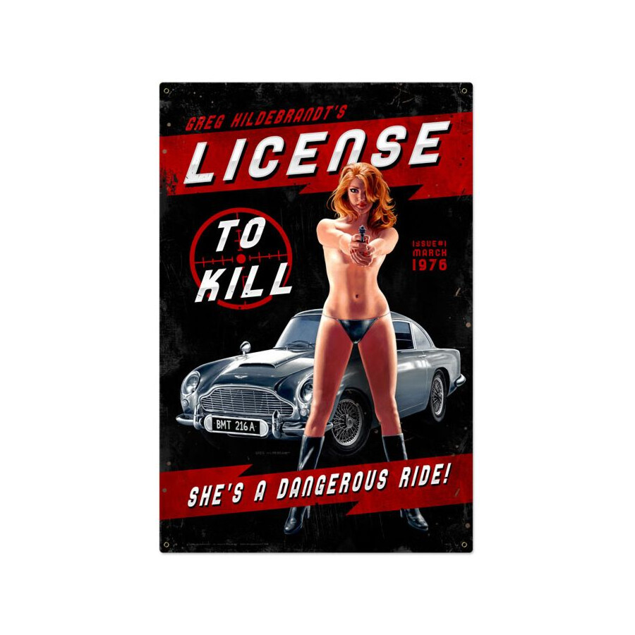 Blechschild License To Kill XL