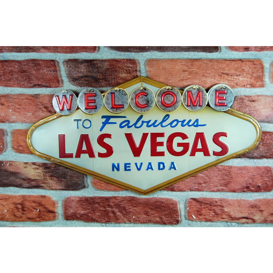 Blechschild Welcome Las Vegas