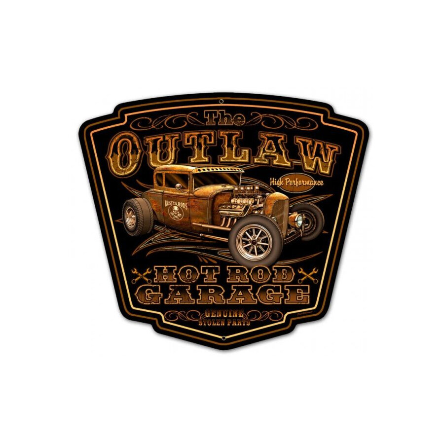 Blechschild Outlaw Garage