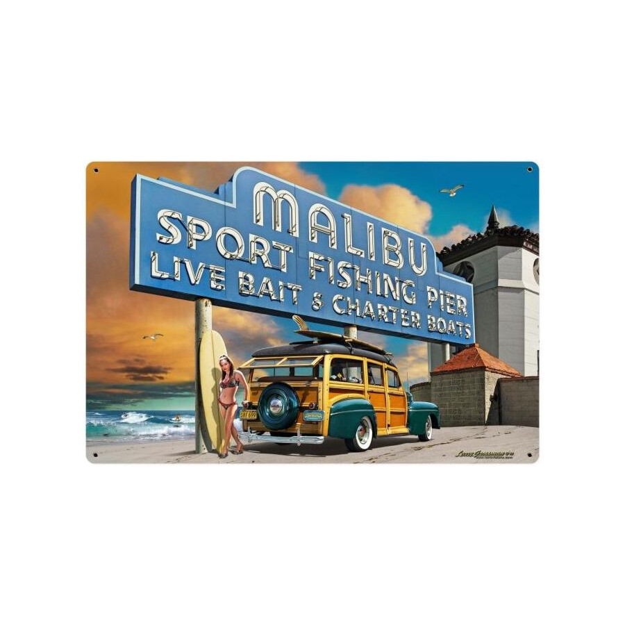 Blechschild Malibu Pier XL