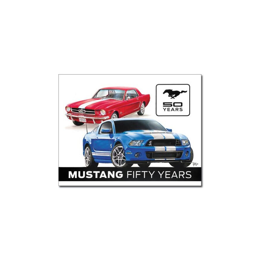 Blechschild Ford Mustang 50 years