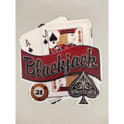 Blechschild Blackjack geprägt