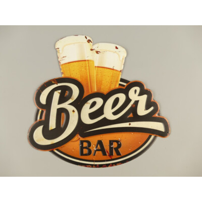 Blechschild Bier Bar geprägt