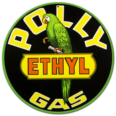 Blechschild Polly Gas