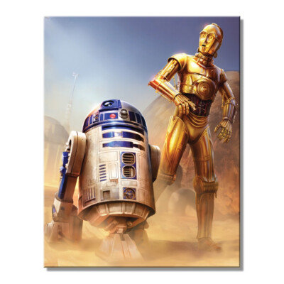 Blechschild Star Wars C-3PO und R2D2
