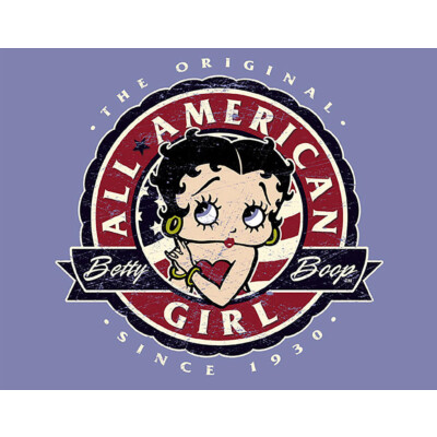 Blechschild Betty Boop - All American