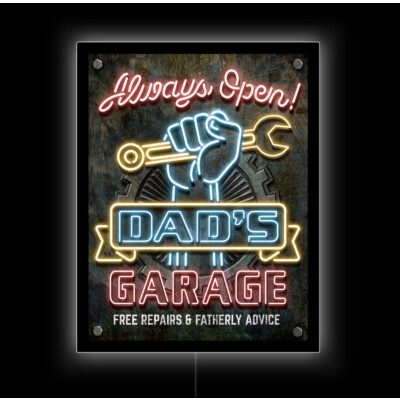 LED Acrylboard Dads Garage