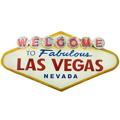 Blechschild Welcome Las Vegas 