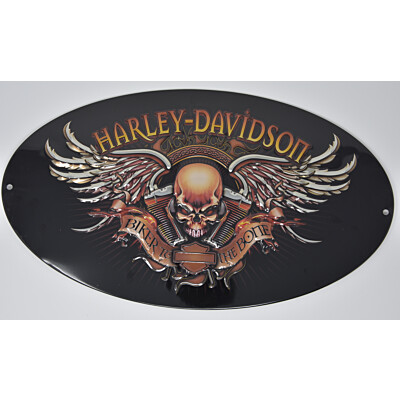 Blechschild Harley Davidson Biker to the Bone