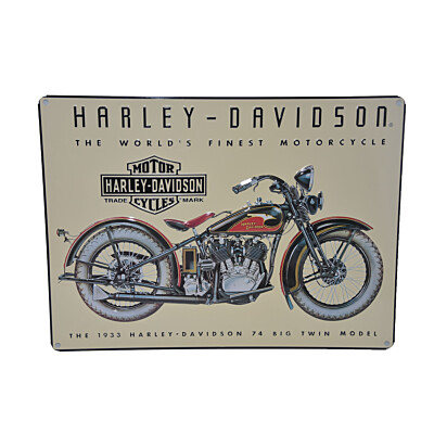 Blechschild Harley Davidson 74 Big Twin