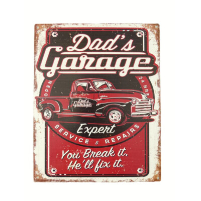 Blechschild Dads Garage