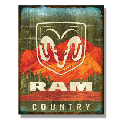 Blechschild Dodge RAM Country