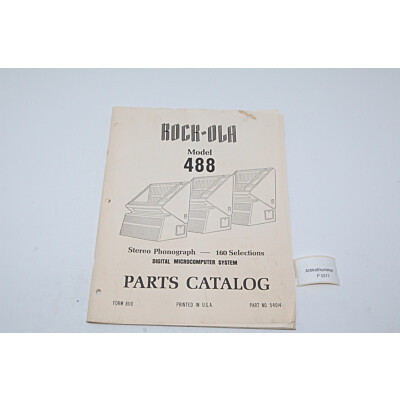 Rock Ola Model 488 Parts Catalouge Manual 
