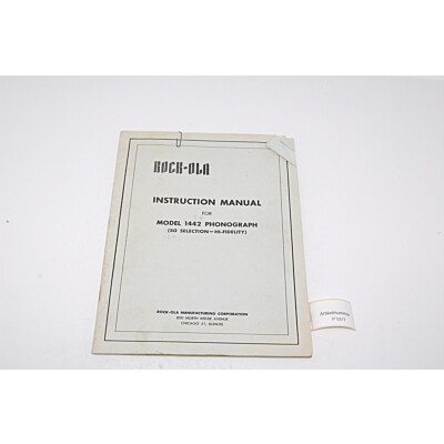 Rock Ola Model 1442 Manual 