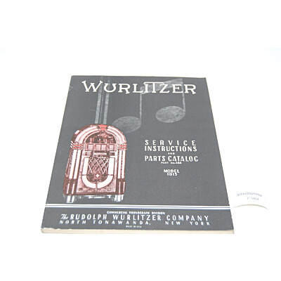 Wurlitzer 1015 OMT Jukebox Manual