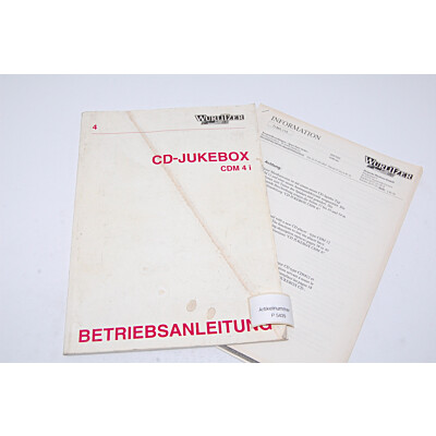 Wurlitzer CD Jukebox Manual Jukebox