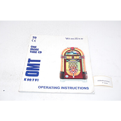 Wurlitzer OMT One More Time 1015 Manual Jukebox