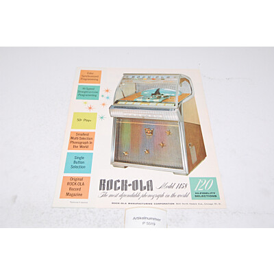 Rock Ola Model 1458 Jukebox Werbeflyer