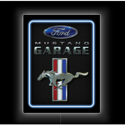 LED Acrylboard Ford Mustang Garage