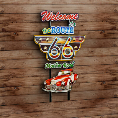Blechschild Welcome Route 66