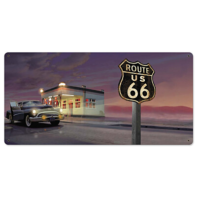 Blechschild Route 66 Diner S