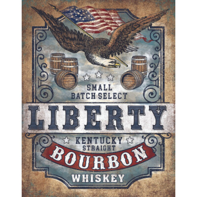 Blechschild Liberty Bourbon