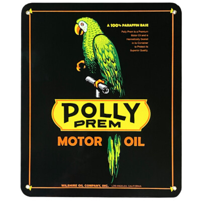 Blechschild Polly Prem Motor Oil Emaille