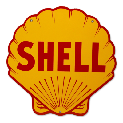 Blechschild Shell Muschel Emaille