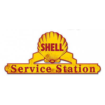 Blechschild Shell Service Station 