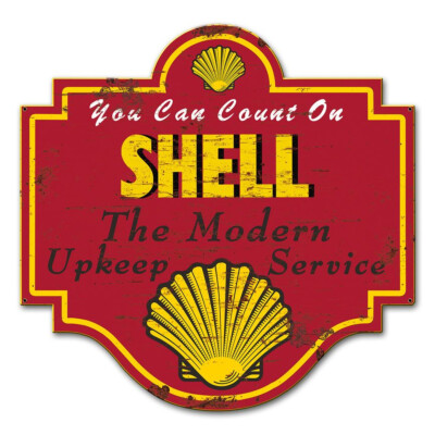 Blechschild Shell Modern Upkeep Service