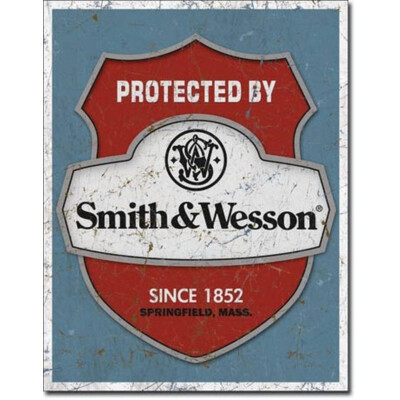 Blechschild Smith and Wesson