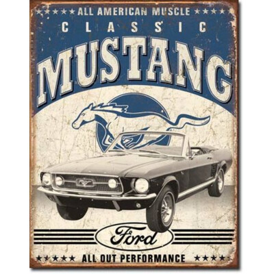Blechschild Classic Ford Mustang 