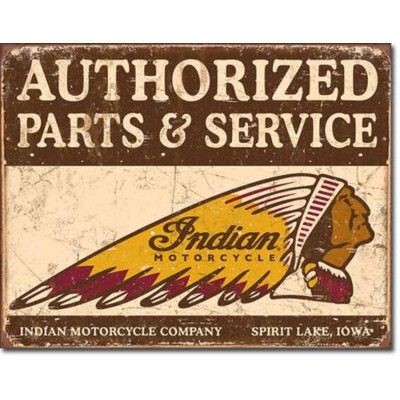 Blechschild Authorized Indian Parts and Service